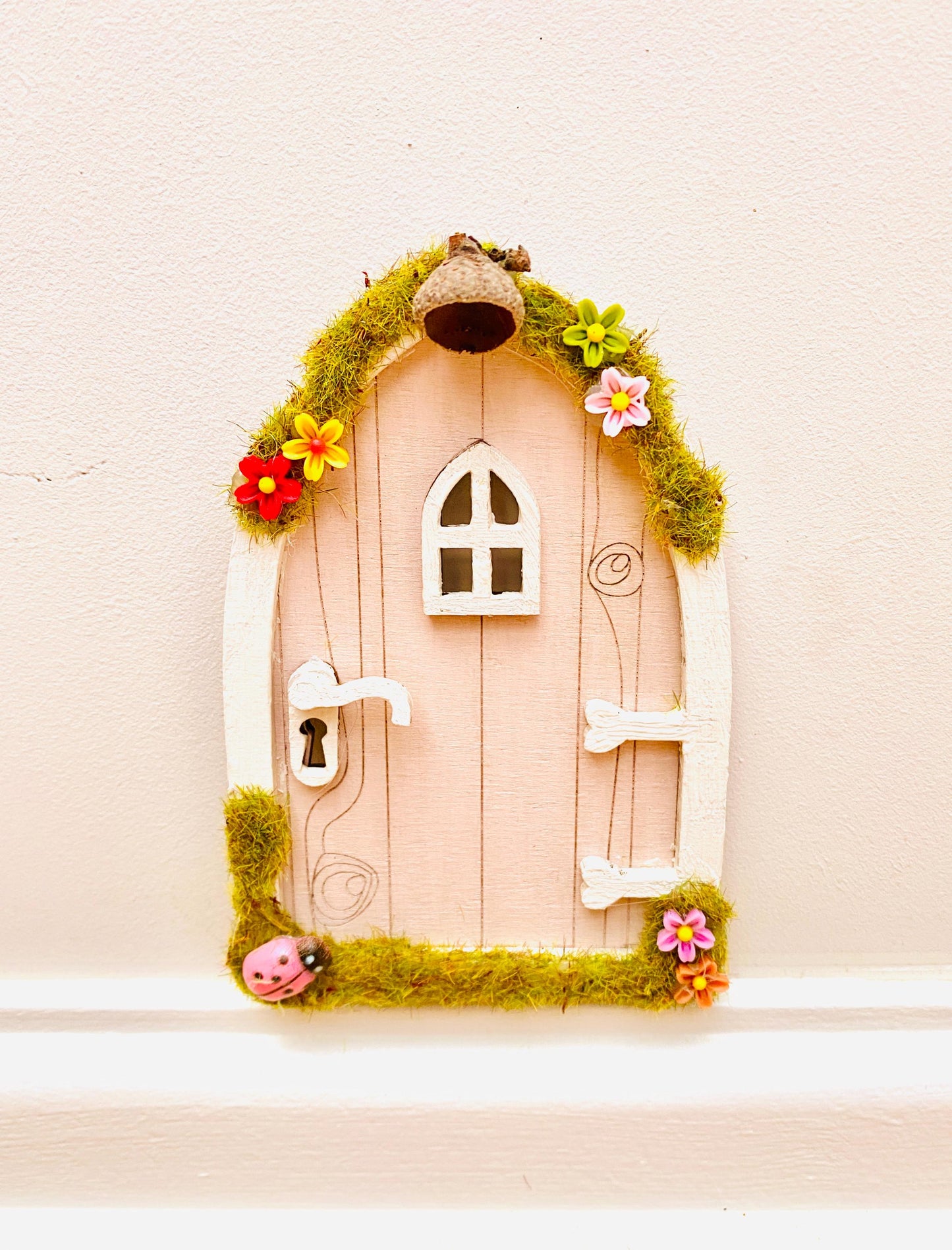 Cute Fairy Door with Ladder & Fairy Bench for Fairy Bedroom
