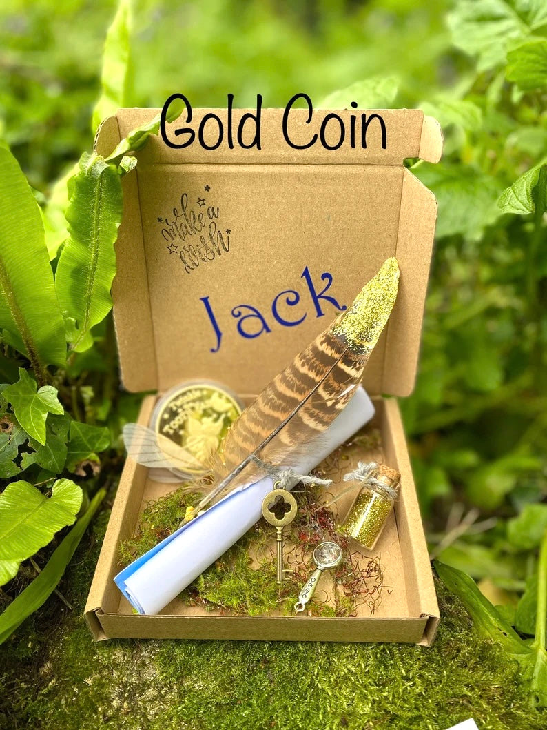 BOY’S Tooth Fairy Kit - Tooth Fairy Letter- Personalised Boy’s Tooth Fairy Set- Custom Letter, Fairy Dust & Wings,