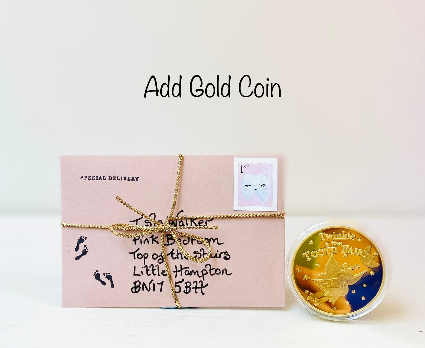 DELUXE Tooth Fairy LETTER with Tooth Certificate, Fairy Gold Coin, Fairy Dust and Tooth Fairy Gifts- Tooth Fairy Kit