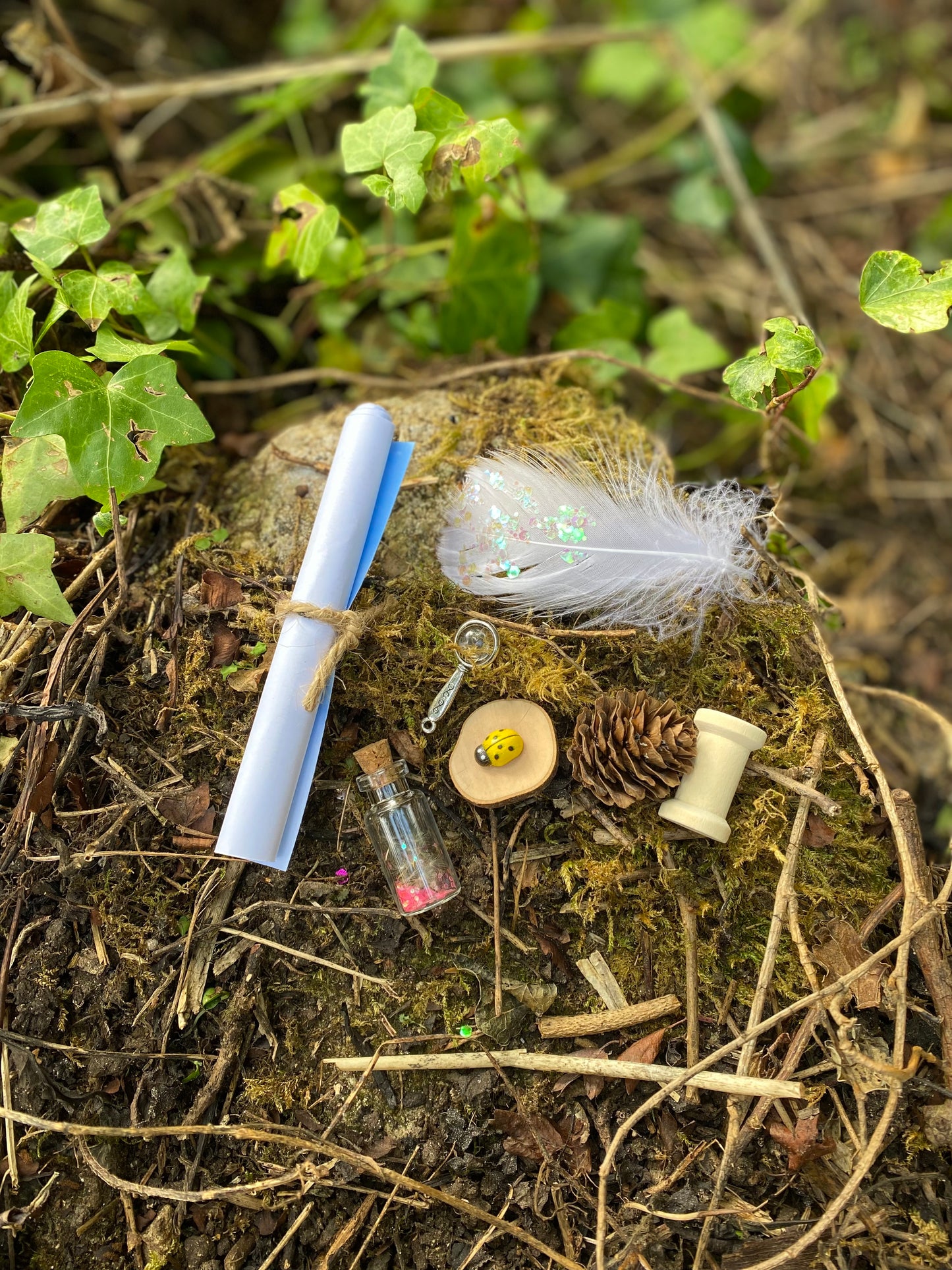 Wish Fairy- Tooth Fairy Letter Personalised gift box- Fairy Kit includes: Wish bottle, mini magnifying glass, magic feather, bobbin, cone