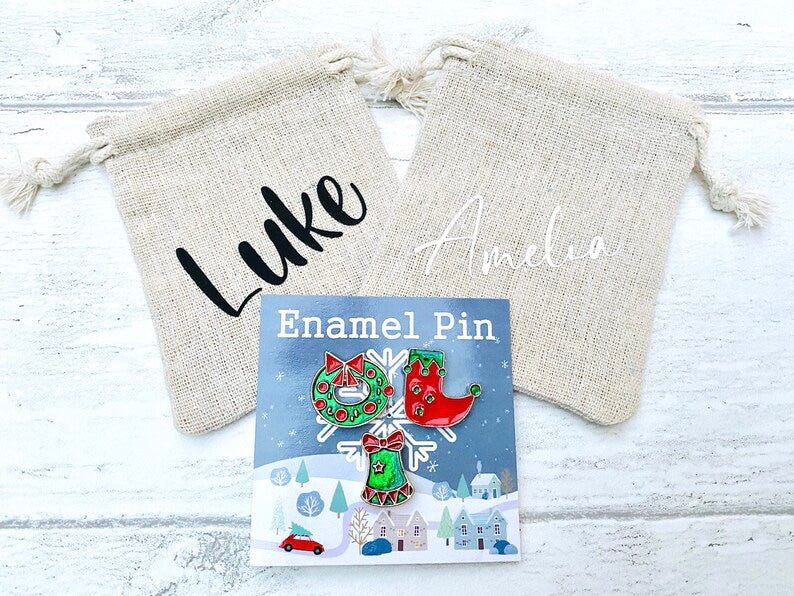 Christmas Santa Claus Enamel Pin- Festive Father Christmas Badge- Lapel
