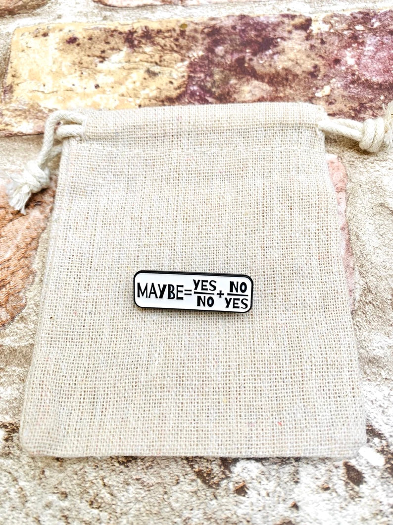 Funny Maths Enamel Badge for maths student, teacher badge gift, end of term present, starting university, back to school gift math student