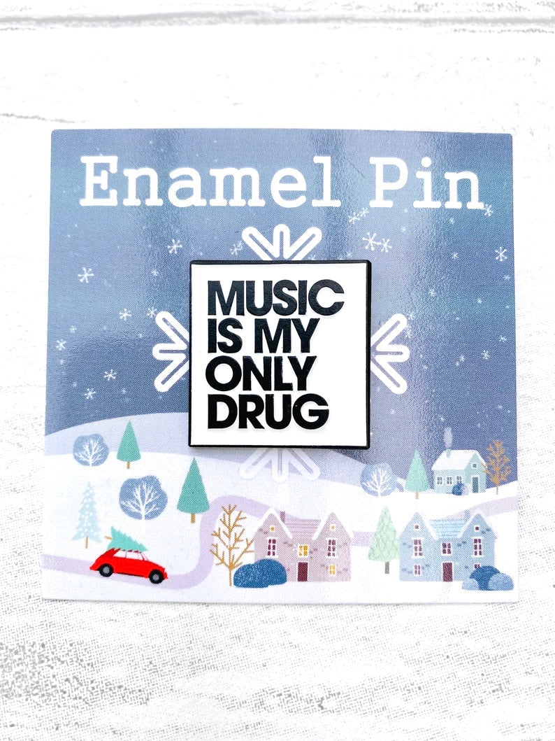 Funny Music Enamel Pin - Christmas badge lapel