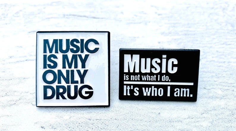 Funny Music Enamel Pin - Christmas badge lapel