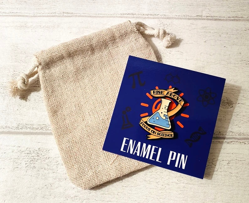 Chemistry Science Enamel Pin - Chemistry teacher giftUniversity Badge & stickers for laptops! Scientist- chemist gift- physicist gift