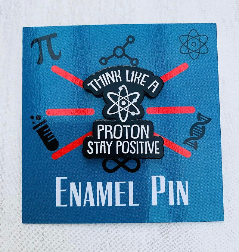 Motivational Science Enamel Pin (Chemistry, Physics)/ University Badge & waterproof stickers for laptops! Scientist- chemist- physicist gift