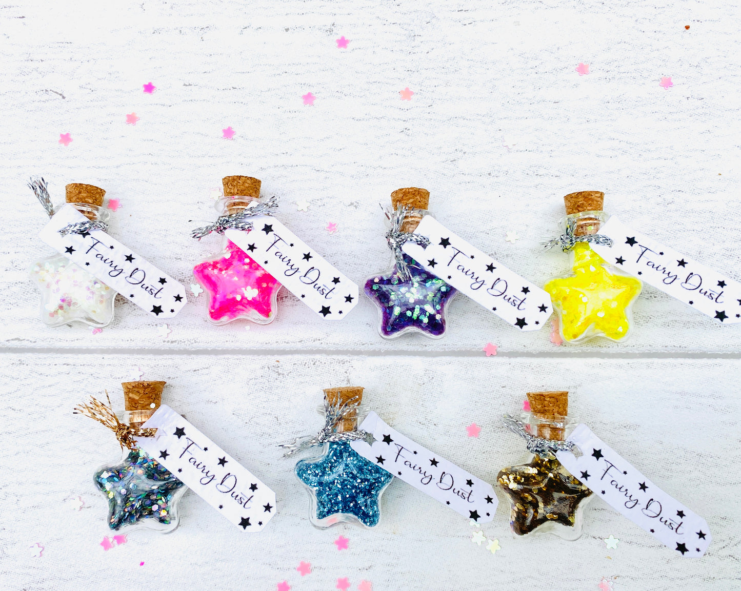 Star Fairy Dust Bottles - Fairy Dust & Tooth Fairy Letter- Tooth Fairy Gift or Fairy Party Bag Fillers -mini Fairy Dust Glitter Bottle
