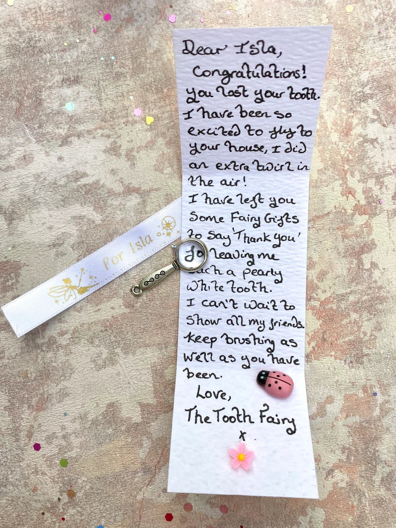 FAIRY FRIEND Tooth Fairy Kit With Tooth Fairy Gifts. PersonalIsed Tooth Fairy Letter. Tooth Fairy Set, Fairy Gold Coin, (1st Tooth Fairy)