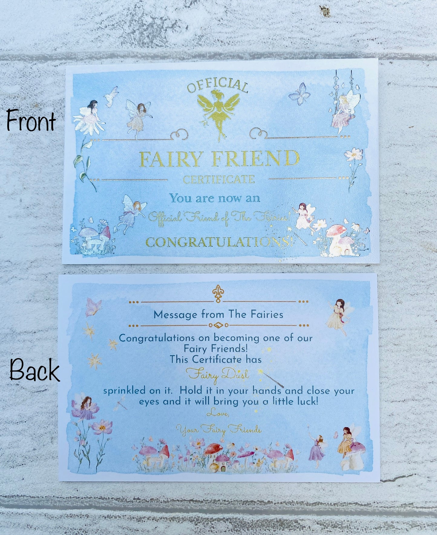 FAIRY FRIEND Certificate! Fairy Reward for Fairy Penpal, Fairy Letters, Good Behaviour- Fairy Gift