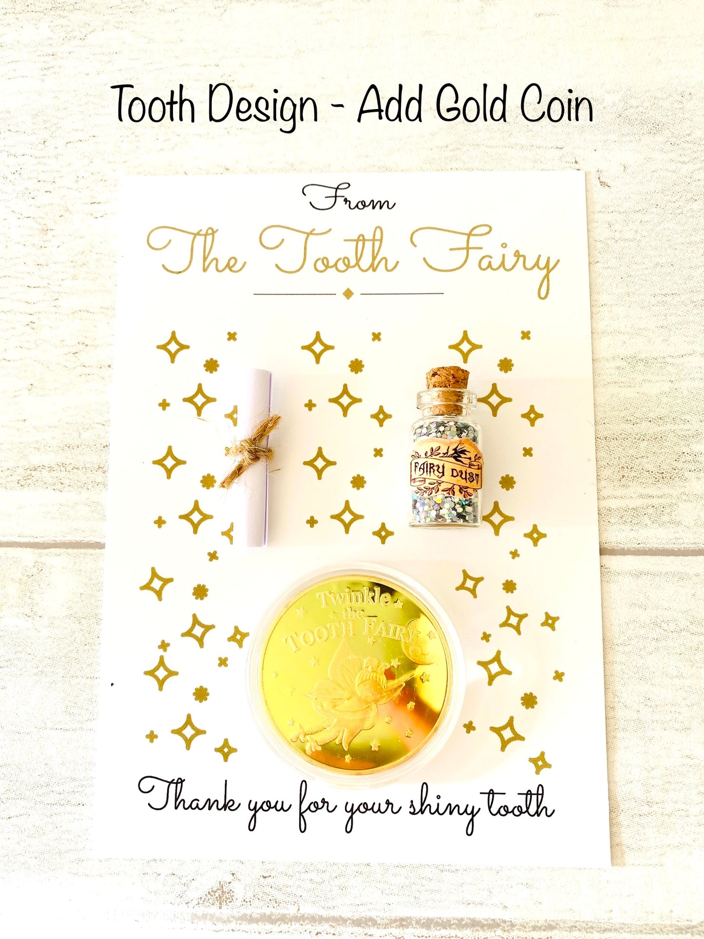 Tooth Fairy Kit With Tooth Fairy Gifts. PersonalIsed Tooth Fairy Letter. Tooth Fairy Set with Fairy Gold Coin, Fairy Dust (1st Tooth Fairy)