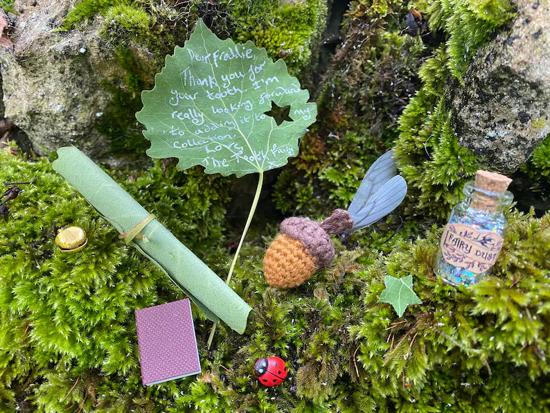 Tooth Fairy Letter Leaf- Natural Tooth Fairy Kit- Eco Tooth Fairy Gifts- Woodland Tooth Fairy