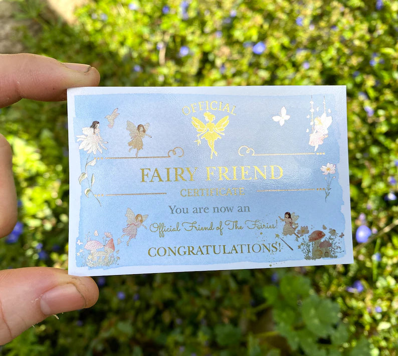 FAIRY FRIEND Certificate! Fairy Reward for Fairy Penpal, Fairy Letters, Good Behaviour- Fairy Gift