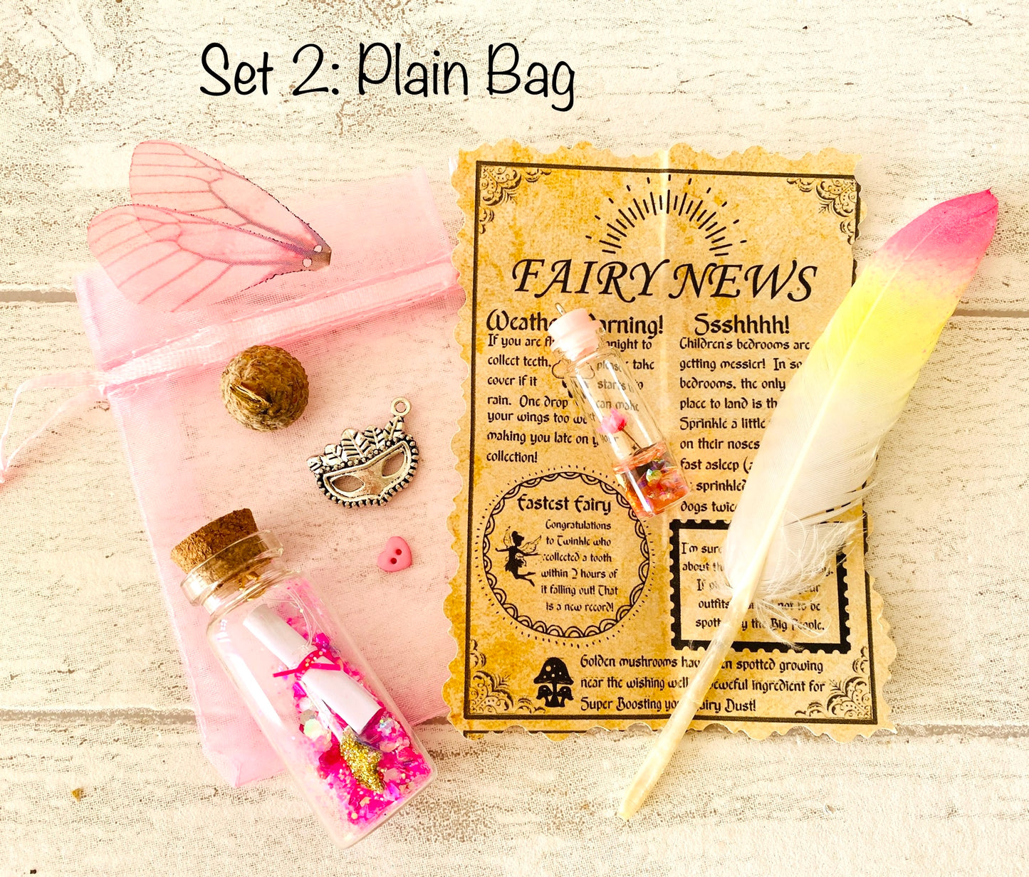 FAIRY NEWSPAPER Tooth Fairy Kit-Tooth Fairy Letter- Tooth Fairy Bottle-Message in a bottle- Tooth Fairy Gifts- Tooth Fairy First Tooth