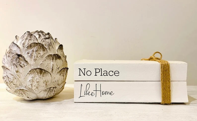 Welcoming Hallway Ornament Book Stack! White Book Stacks- home decor ornament, coffee table bookshelf decor, hallway console table ornament