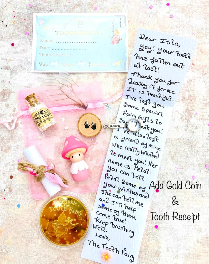 FAIRY FRIEND Tooth Fairy Kit With Tooth Fairy Gifts. PersonalIsed Tooth Fairy Letter. Tooth Fairy Set, Fairy Gold Coin, (1st Tooth Fairy)