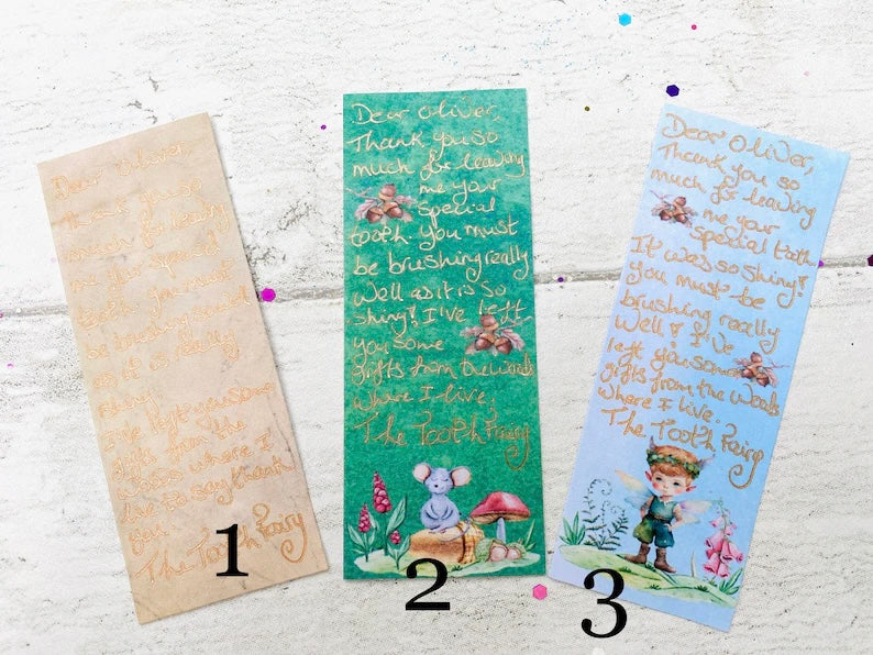 Tooth Fairy Letter HANDWRITTEN Personalised Tooth Fairy Kit (Fairy Dust), Tooth Fairy Note, Custom Tooth Fairy Set for Boys
