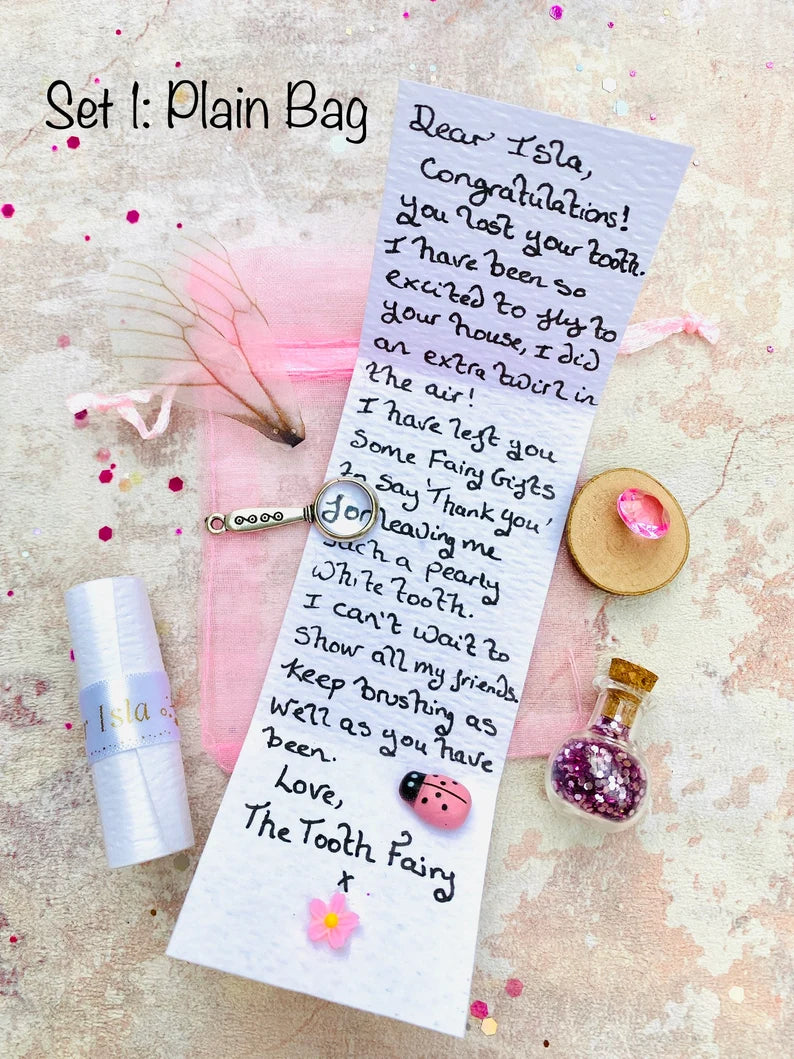 FAIRY FRIEND Tooth Fairy Kit With Tooth Fairy Gifts. PersonalIsed Tooth Fairy Letter. Tooth Fairy Set, Fairy Gold Coin, (1st Tooth Fairy)