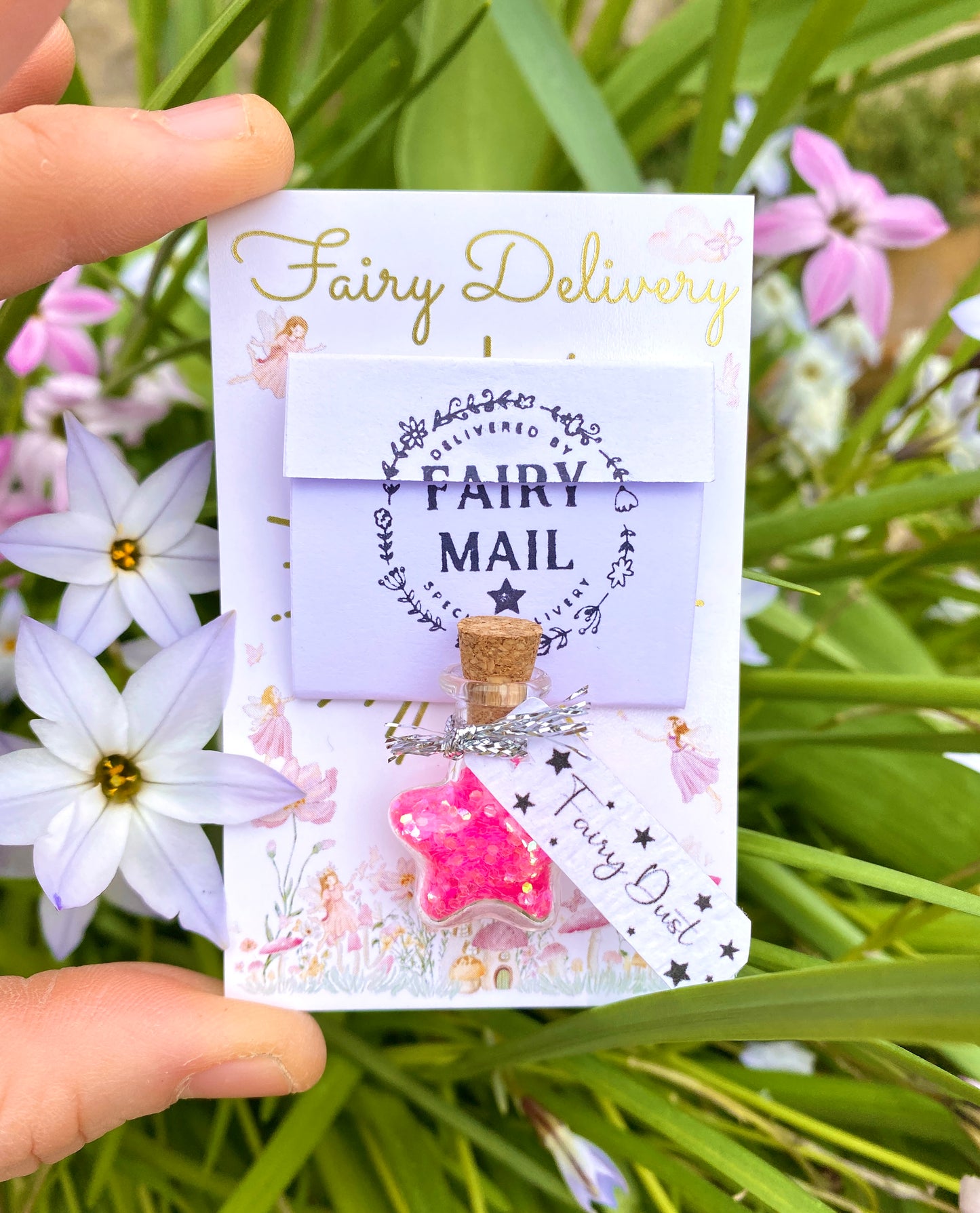 Star Fairy Dust Bottles - Fairy Dust & Tooth Fairy Letter- Tooth Fairy Gift or Fairy Party Bag Fillers -mini Fairy Dust Glitter Bottle