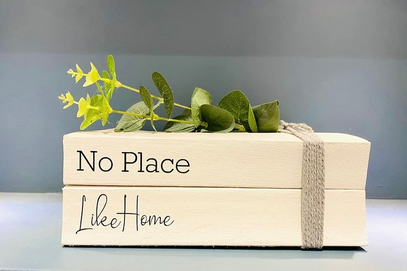 Welcoming Hallway Ornament Book Stack! White Book Stacks- home decor ornament, coffee table bookshelf decor, hallway console table ornament