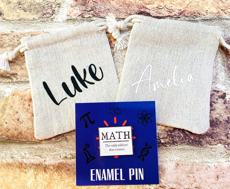 Funny Maths Enamel Pin for maths student, teacher badge gift, end of term present, starting university, back to school gift math student