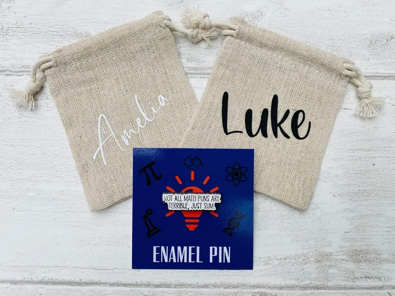 Funny Maths Enamel Pin for maths student, teacher badge gift, end of term present, starting university, back to school gift math student