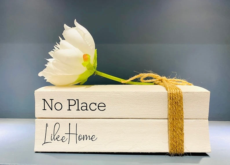 Welcoming Hallway Ornament Book Stack! White Book Stacks- home decor ornament, coffee table bookshelf decor, hallway console table ornament