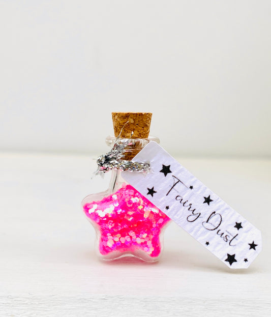 Star Fairy Dust Bottles - Fairy Dust & Tooth Fairy Letter- Tooth Fairy Gift or Fairy Party Bag Fillers -mini Fairy Dust Glitter Bottle