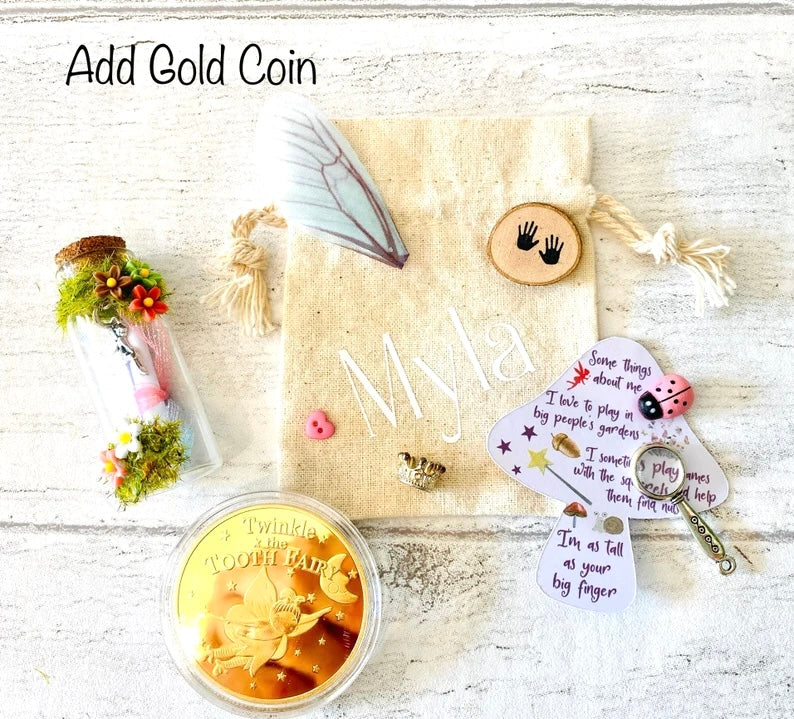 Tooth Fairy Kit-Tooth Fairy Letter- Tooth Fairy Bottle- Garden Fairies - Message in a bottle- Tooth Fairy Gifts- Tooth Fairy First Tooth