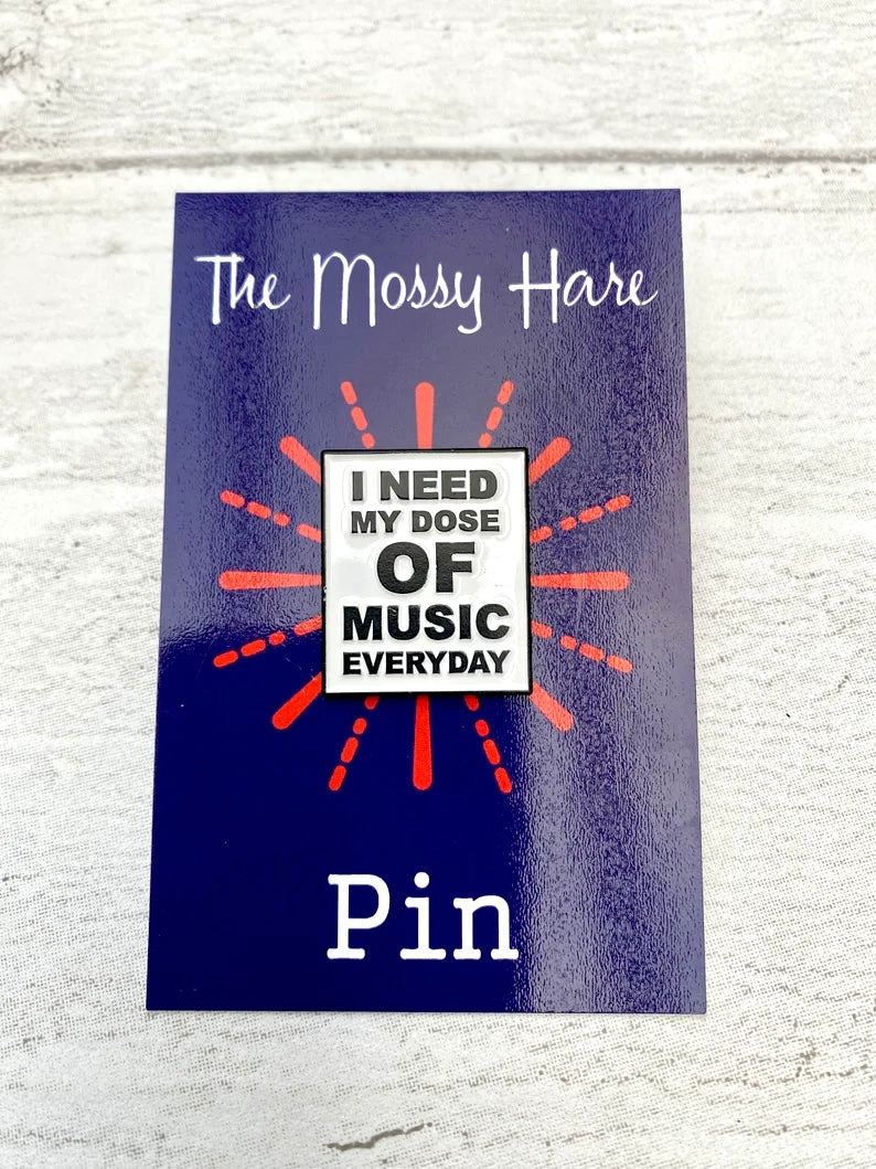 Funny Music Enamel Pin - Christmas badge lapel