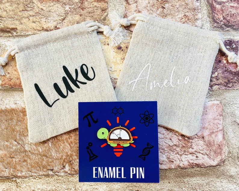 Cute Maths Enamel Pin for maths student, teacher badge gift, end of term present, starting university, back to school gift math student