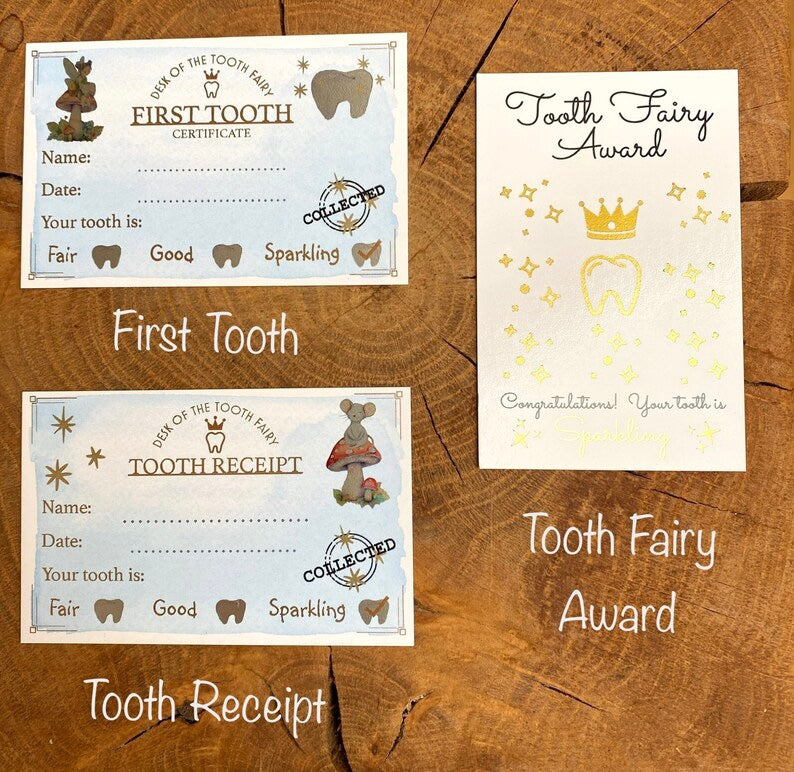 Tooth Fairy Kit-Tooth Fairy Letter- Tooth Fairy Bottle- Garden Fairies - Message in a bottle- Tooth Fairy Gifts- Tooth Fairy First Tooth