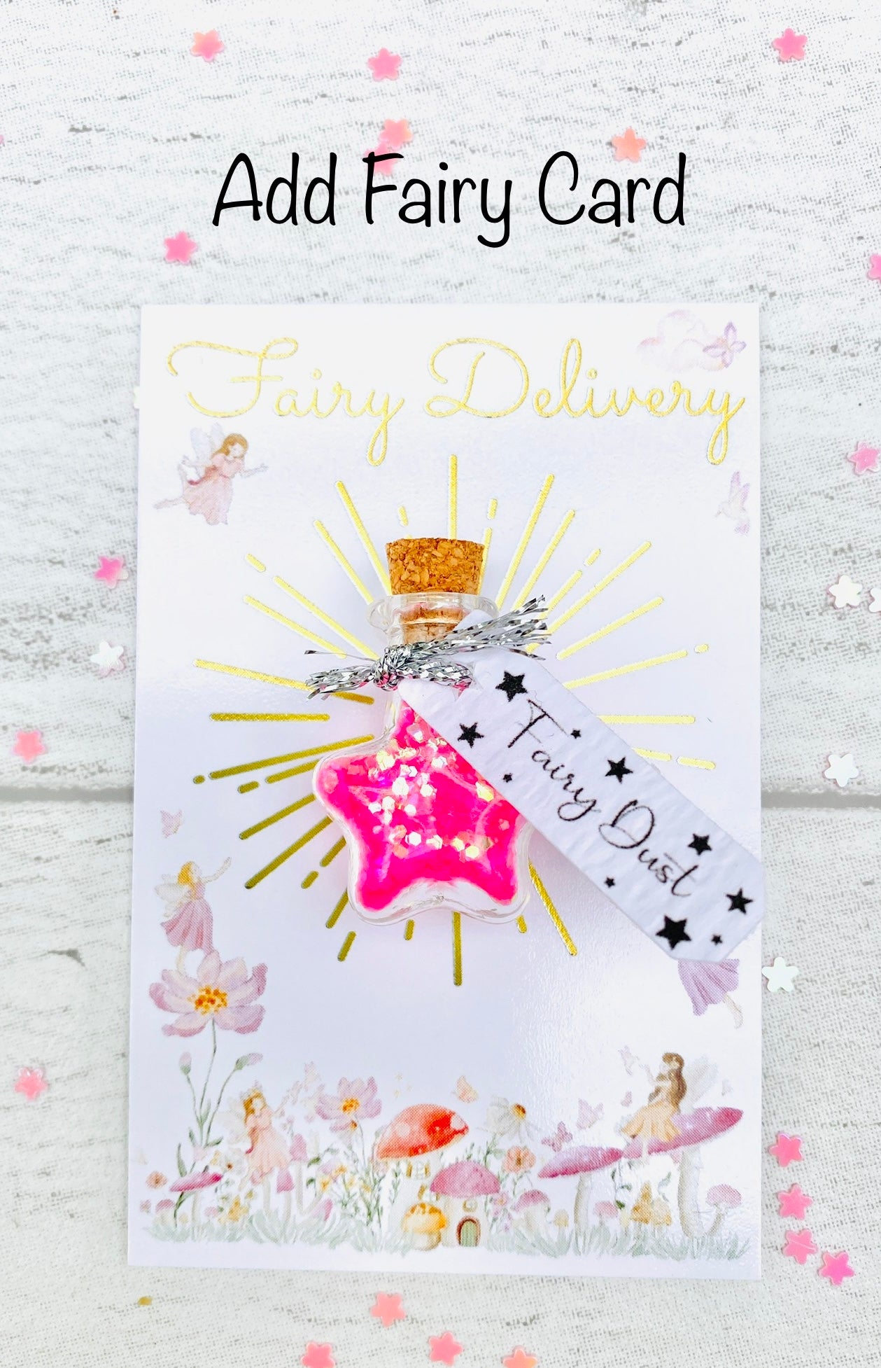 Star Fairy Dust Bottles - Fairy Dust & Tooth Fairy Letter- Tooth Fairy Gift or Fairy Party Bag Fillers -mini Fairy Dust Glitter Bottle