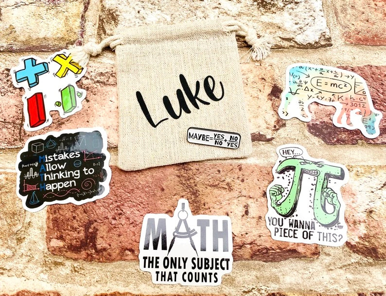 Funny Maths Enamel Badge for maths student, teacher badge gift, end of term present, starting university, back to school gift math student