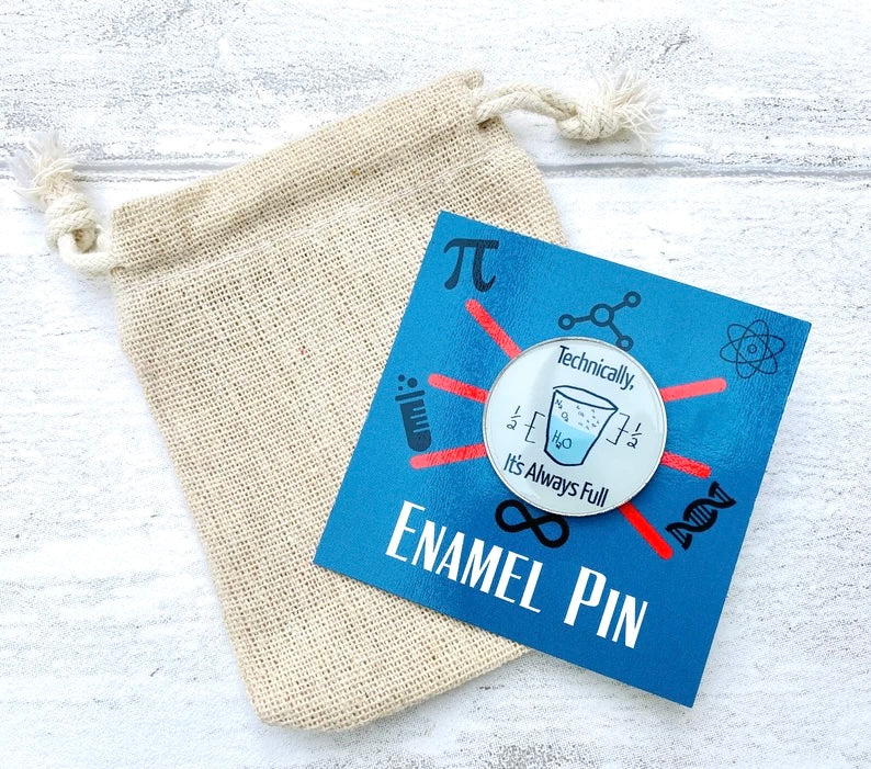 Funny Science Chemist Enamel Pin (Chemistry, Physics)/ University Badge & waterproof stickers for laptops! Scientist- chemist-physicist gift