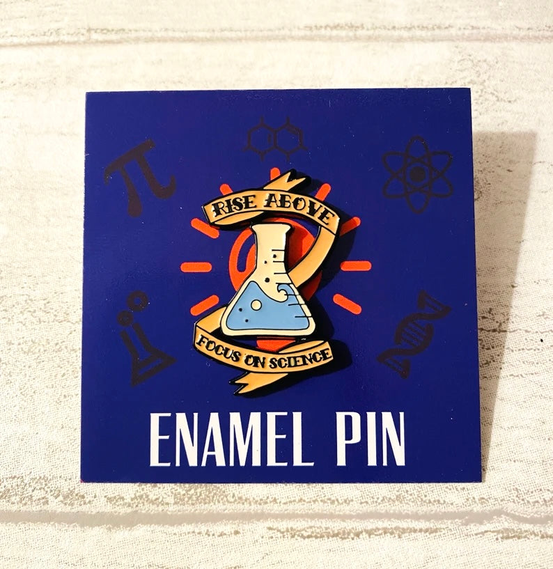 Chemistry Science Enamel Pin - Chemistry teacher giftUniversity Badge & stickers for laptops! Scientist- chemist gift- physicist gift