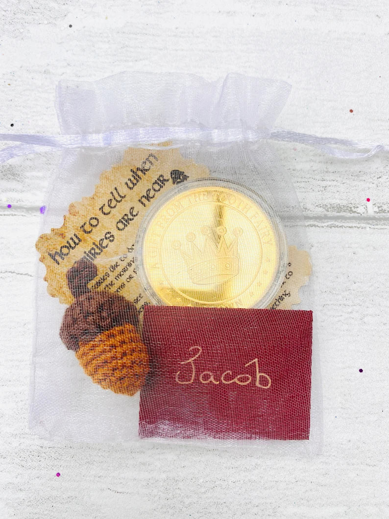 Autumn Tooth Fairy Letter HANDWRITTEN Personalised Tooth Fairy Kit! Fairy Dust, Fairy Wand, Note. Custom Tooth Fairy Set