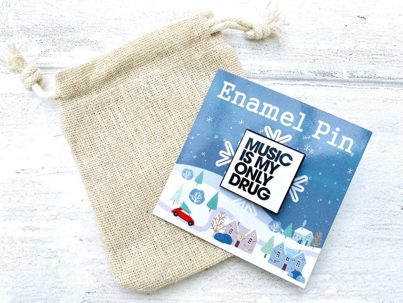 Funny Music Enamel Pin - Christmas badge lapel