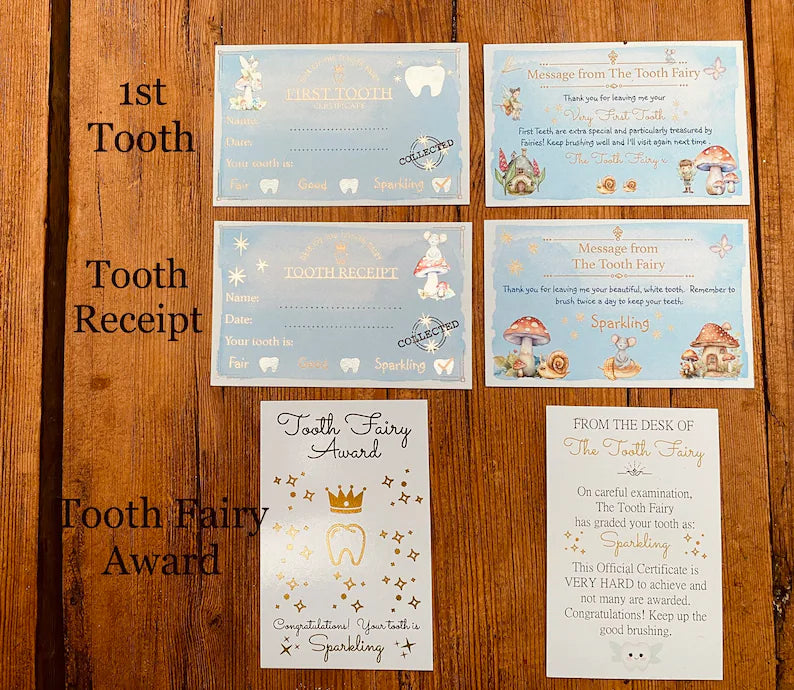 Tooth Fairy Letter Leaf- Natural Tooth Fairy Kit- Eco Tooth Fairy Gifts- Woodland Tooth Fairy