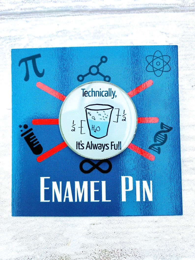 Funny Science Chemist Enamel Pin (Chemistry, Physics)/ University Badge & waterproof stickers for laptops! Scientist- chemist-physicist gift