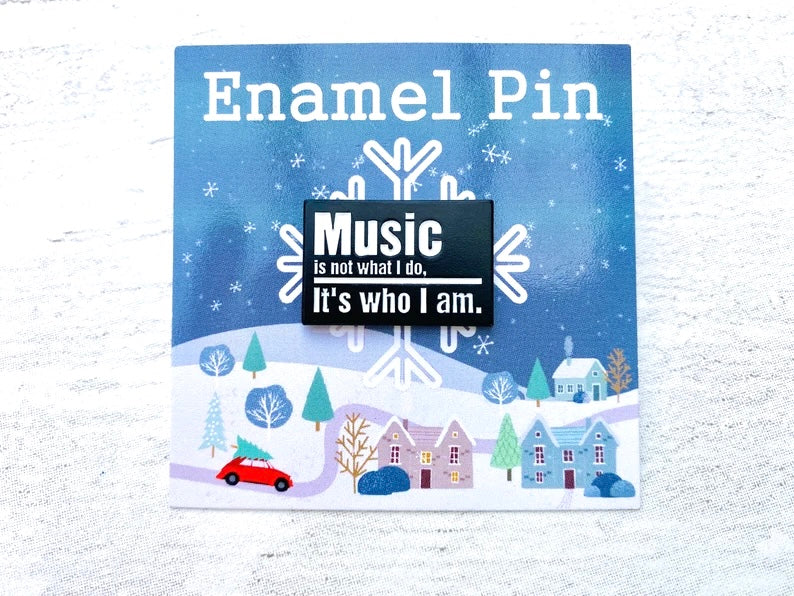 Funny Music Enamel Pin - Christmas badge lapel