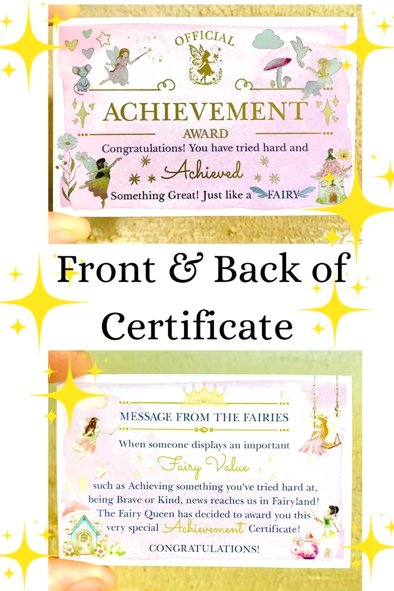 FAIRY FRIEND or KINDNESS Gold Coin & Certificate! Fairy Reward for Fairy Penpal, Fairy Letters, Good Behaviour Gift! Tooth Fairy Gold Coin