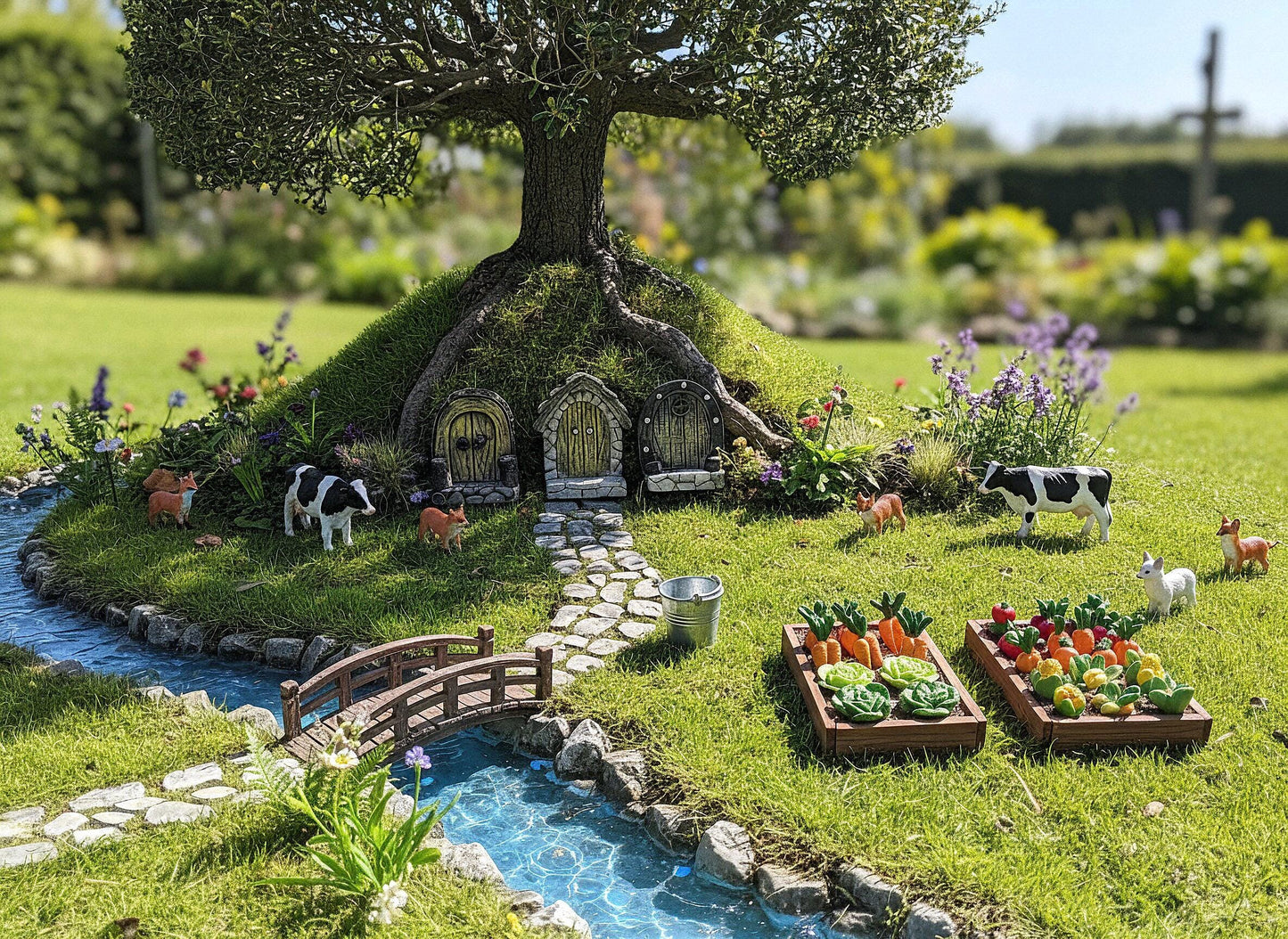 Miniature Fairy Doors for Fairy Garden Supplies. Mini resin doors for terrarium. Tiny DIY Fairy Garden Home.