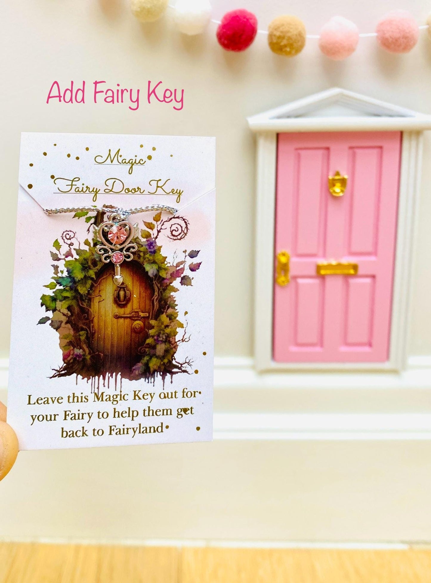 OPENING Fairy Doors -Fairy Bedroom Decor- perfect Fairy Birthday Gift! Wooden Fairy Door with Key, Fairy Dust and Fairy Gold Coin.