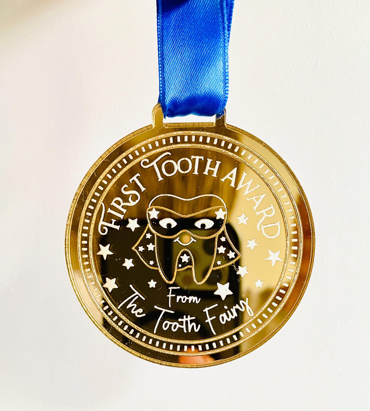 SUPERHERO FIRST Tooth Fairy Medal and Tooth Fairy Letter with Tooth Fairy Gold Coin. Boys First Tooth Fairy Kit. 1st Tooth Fairy Dust