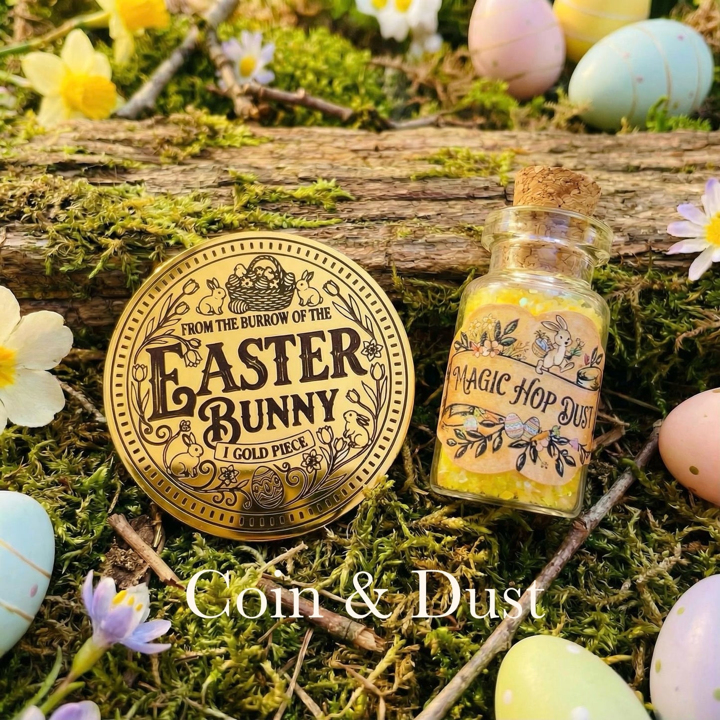 Easter Bunny Gold Coin! Add excitement to your Easter Egg Hunt with some Easter Bunny Treasure! First Easter, 1st Easter Egg Hunt Bag