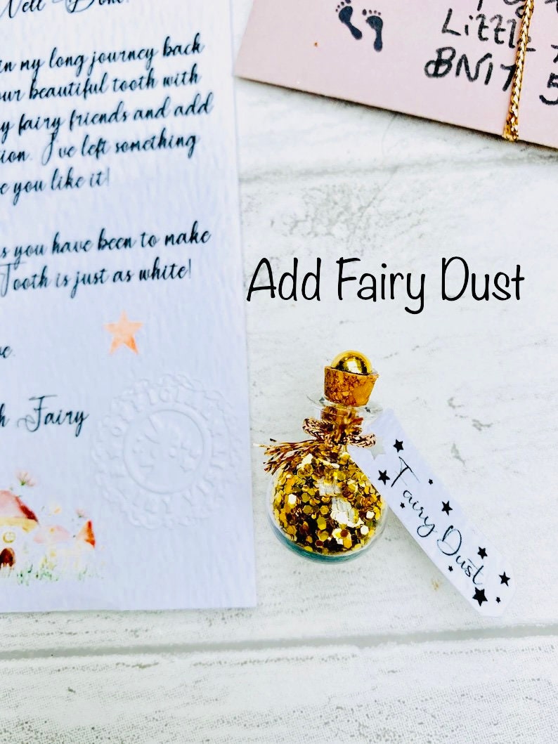 DELUXE Tooth Fairy LETTER with Tooth Certificate, Fairy Gold Coin, Fairy Dust and Tooth Fairy Gifts- Tooth Fairy Kit