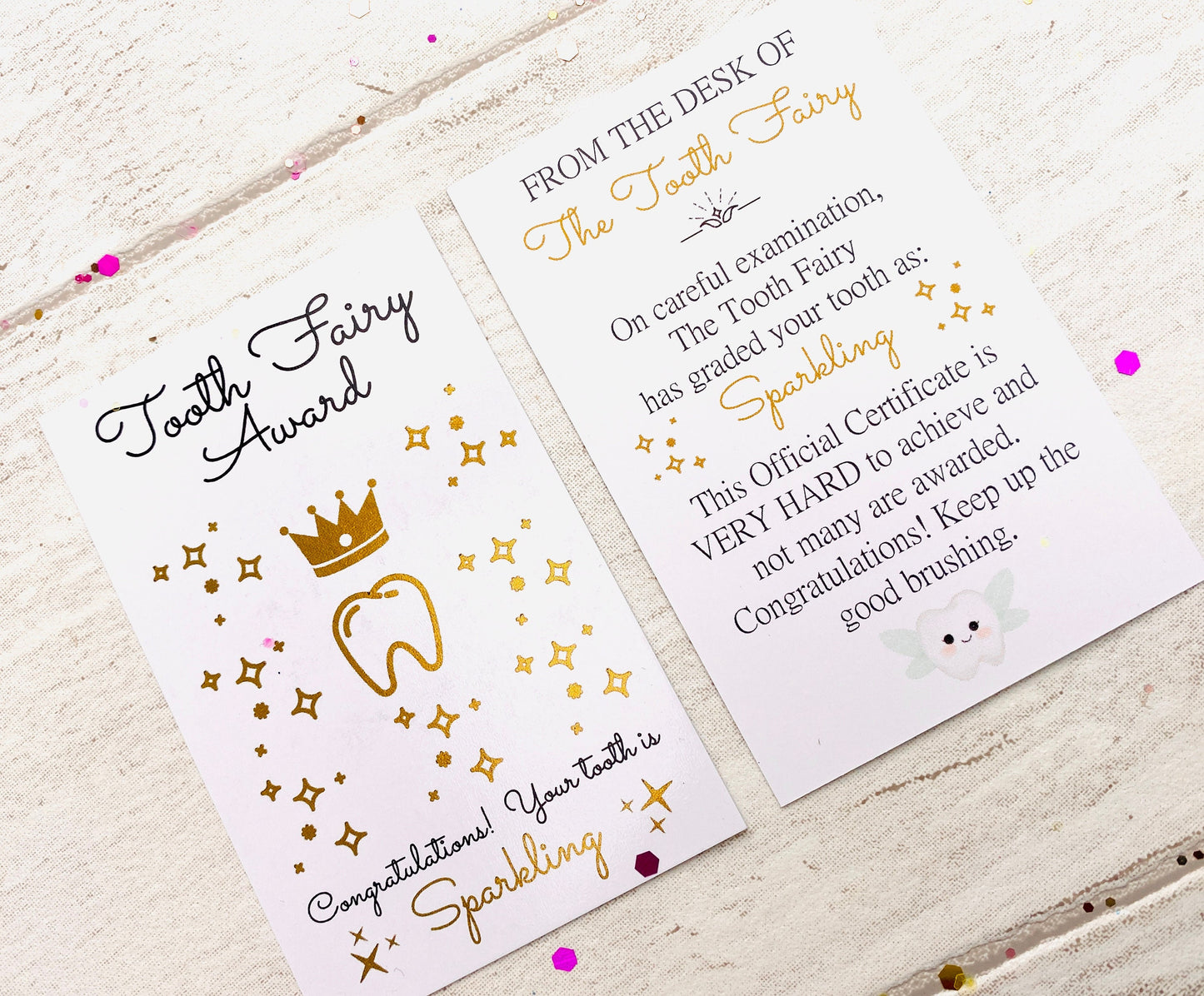 Tooth Fairy Gold Coin- Gift from the Tooth Fairy, Tooth Fairy Certificate, First Lost Tooth Certificate, Tooth Fairy Kit