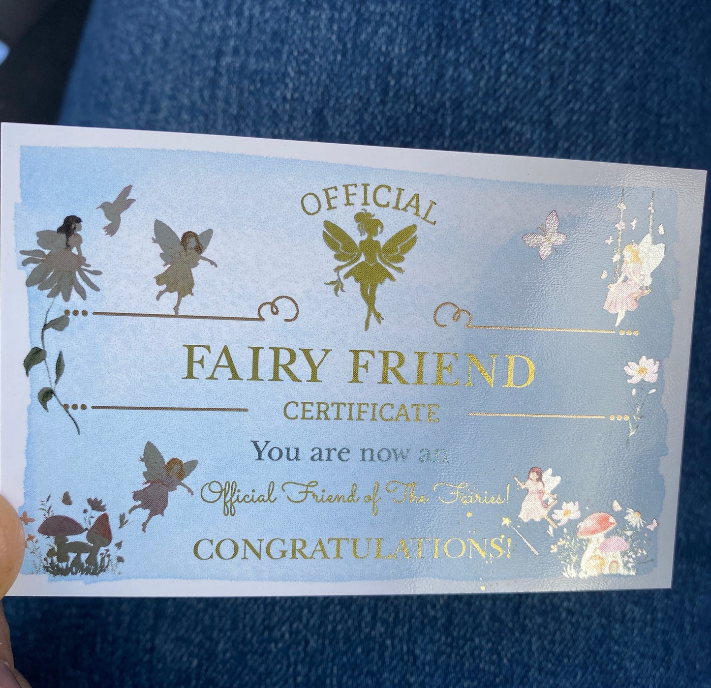 FAIRY FRIEND Certificate! Fairy Reward for Fairy Penpal, Fairy Letters, Good Behaviour- Fairy Gold Coin Gift! Tooth Fairy Gold Coin