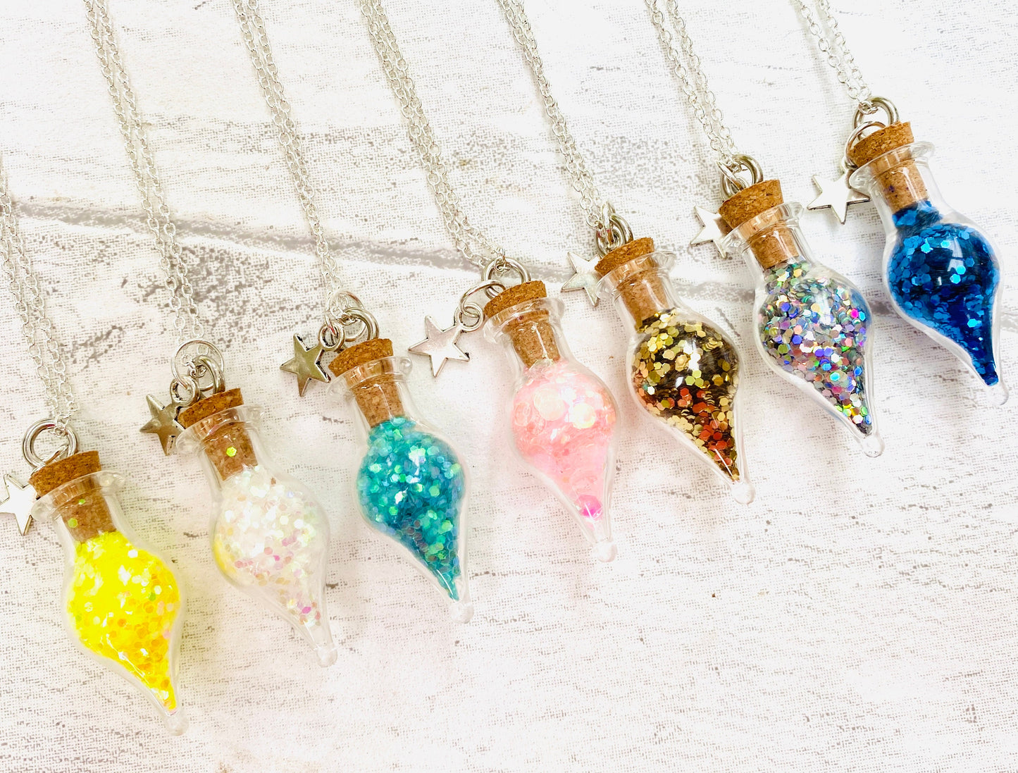 Fairy Dust Bottle Necklaces- Fairy Party Bag Fillers, Fairy Dust Necklace, Fairy Gift Fairy Gift for Fairy Party Bags mini Fairy Dust bottle