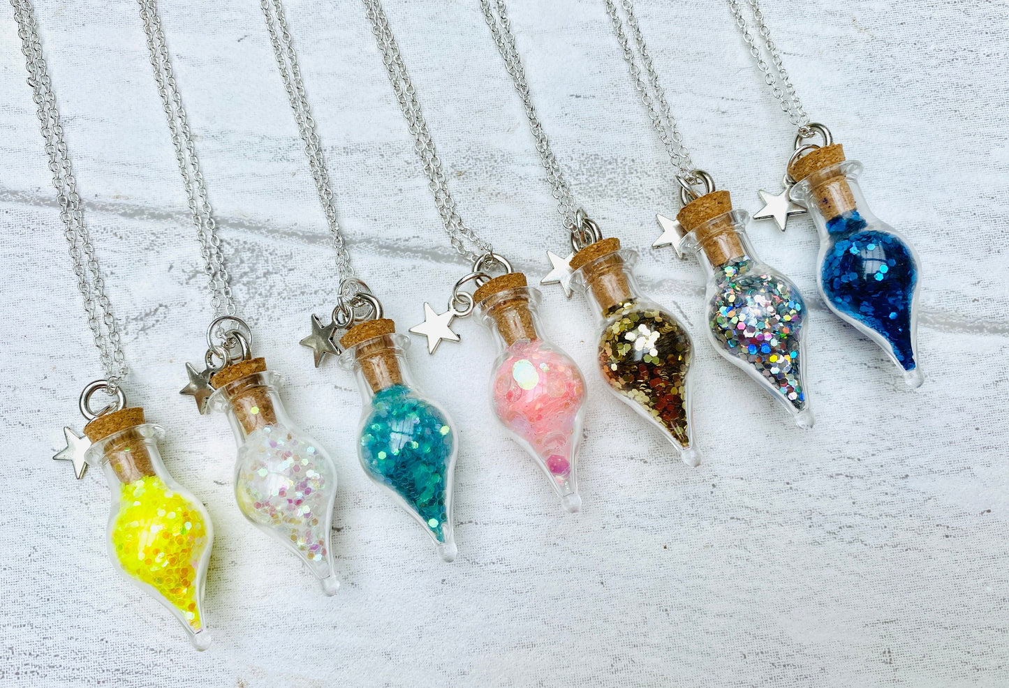 Fairy Dust Bottle Necklaces- Fairy Party Bag Fillers, Fairy Dust Necklace, Fairy Gift Fairy Gift for Fairy Party Bags mini Fairy Dust bottle